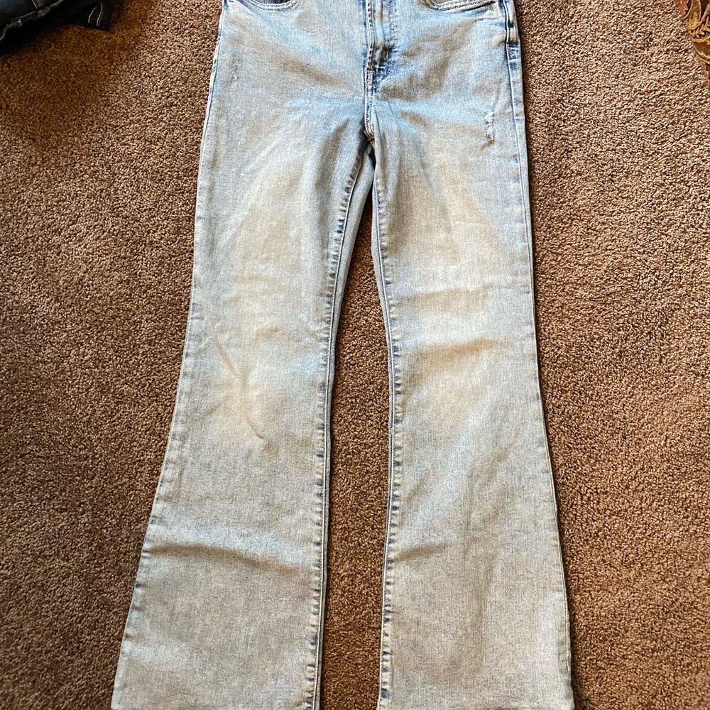 GAP Blue Flare Wide Leg Jeans